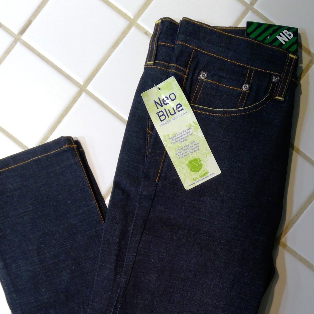 NWT - Neo Blue Jeans, Navy Blue Skinny Stretch